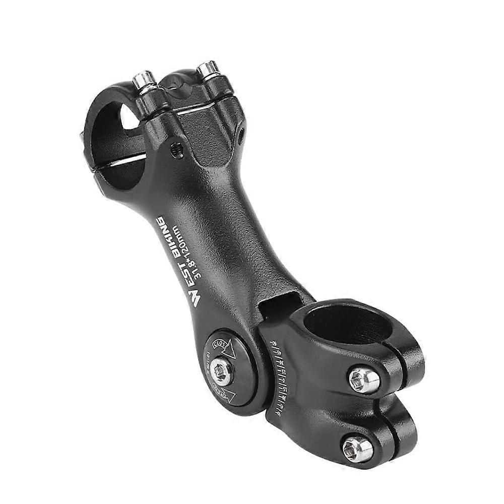 Adjustable Bicycle Stem 60-Degree Angle, Aluminum Alloy, Handlebar Rise 25.4-100mm, Compatibility with Road Bikes and Fork Adapters