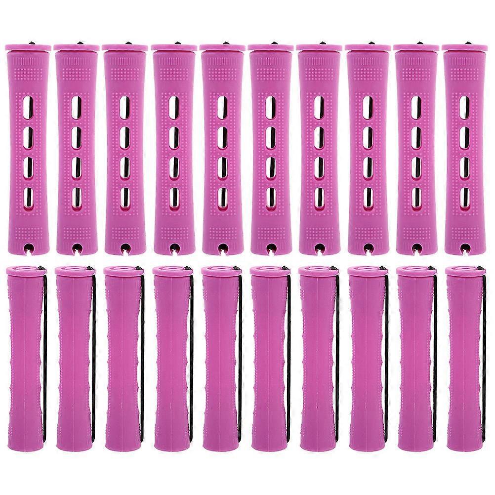20pcs Professional Hair Rollers with Caps – Self Grip Heatless Curling Tool in ABS Material for Voluminous American Style Curls