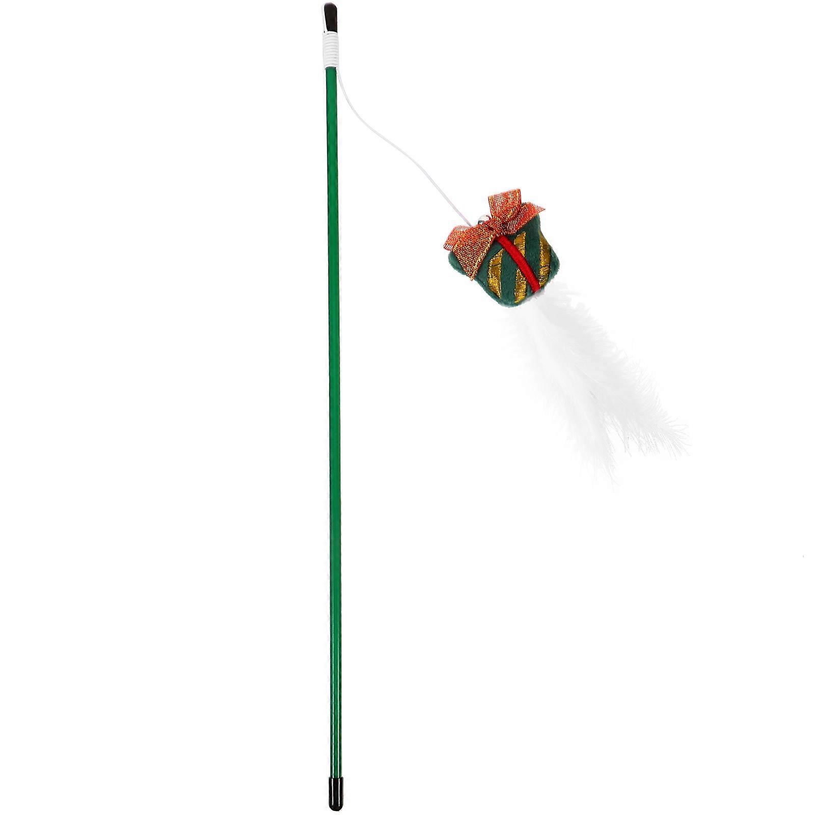 Teasing Cat Toy For Cats Interactive Entertainment Christmas Celebration 41.00X5.00X2.00CM Plush 1Pcs