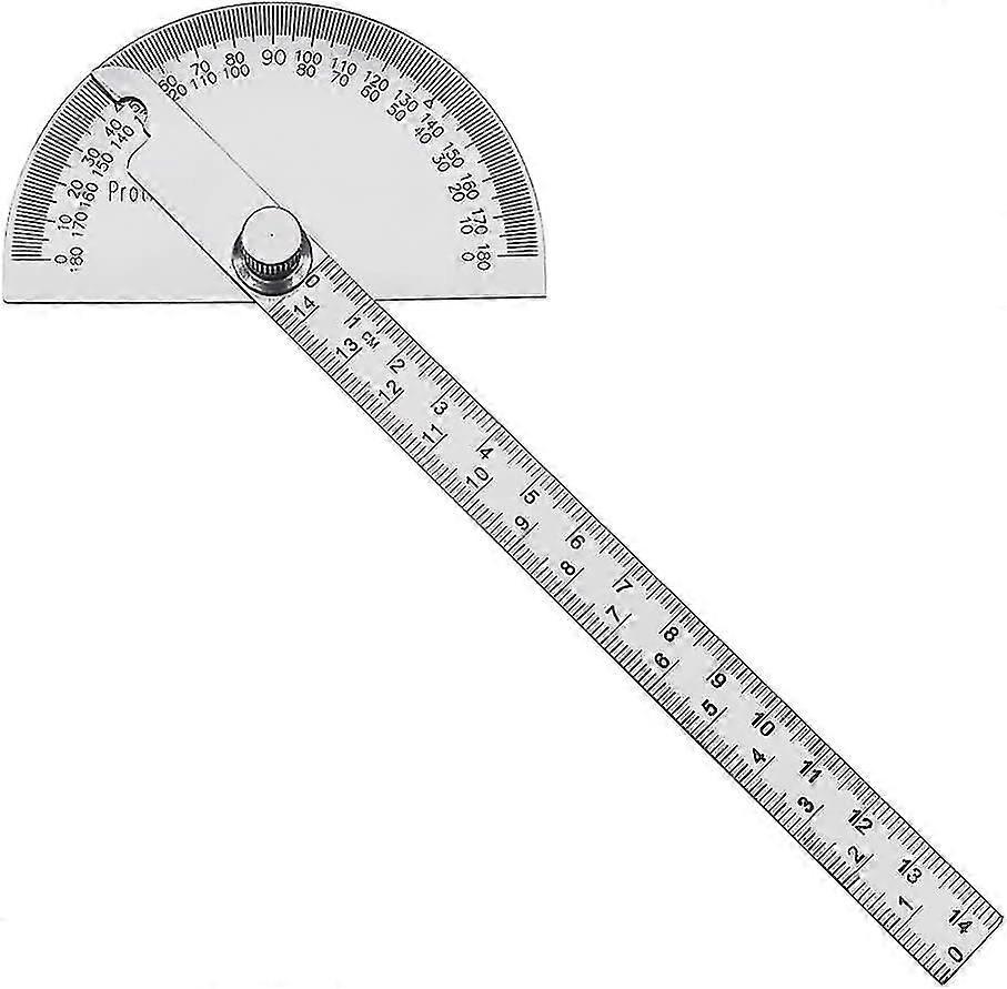 180 Degree Protractor, Adjustable Angle Ruler for Drawing and Measuring, 145mm Measuring Device Rul
