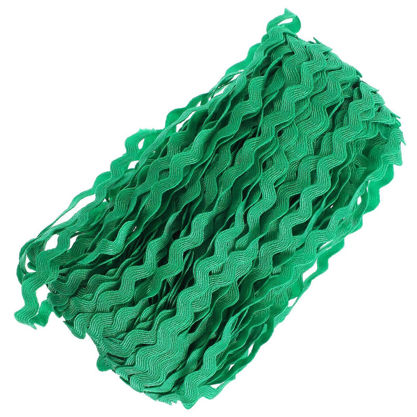 Fabric Lace Trim Ribbon Decorative Clothes Accessory Wavy Edge Elegant Design Green 2560.00X0.50X0.05CM Sewing Trim 1 Roll