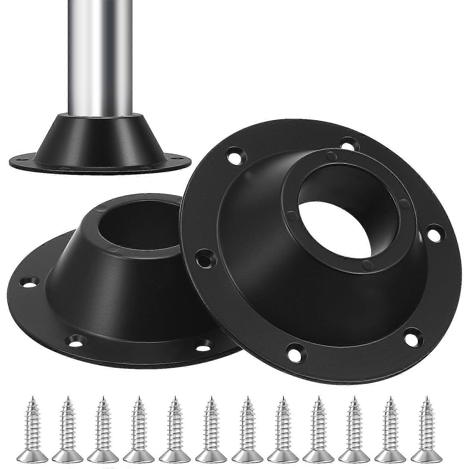 2 Pcs Table Base in Black for Camper Use with Aluminum Material