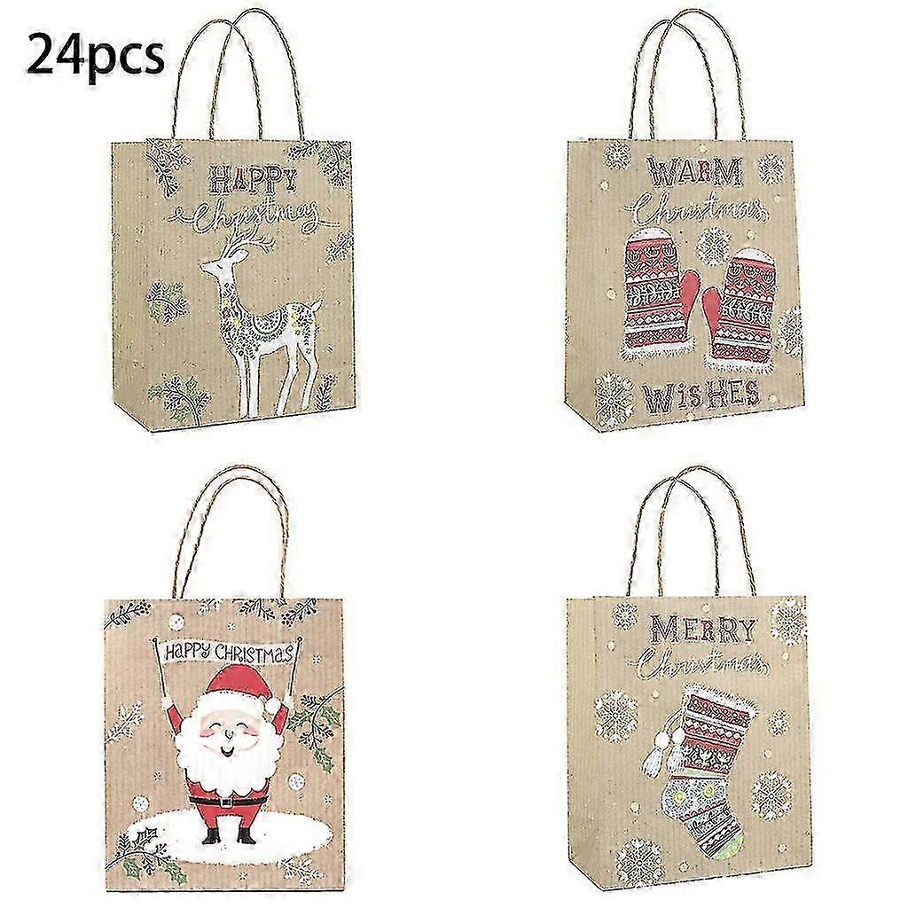 24 Stück Papier-Basteltasche Sortiment/Weihnachten/Feiertag Wrap