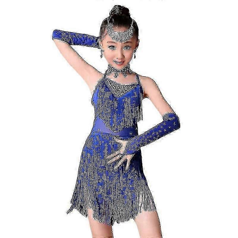 Fete dans rochie ținute Cha Cha rochie copii tango fustă carnaval uzură dans latino salsa costume Tassel dans rochie