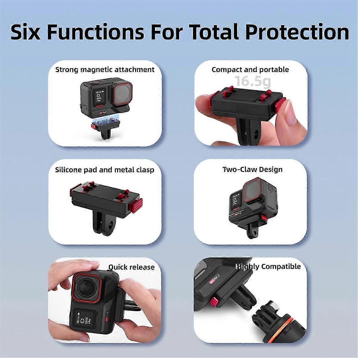 Adapter Base for DJI Insta 360 Ace/Pro/Pro 2 Magnetic Quick Release Mount Base Camera Tripod Adapter