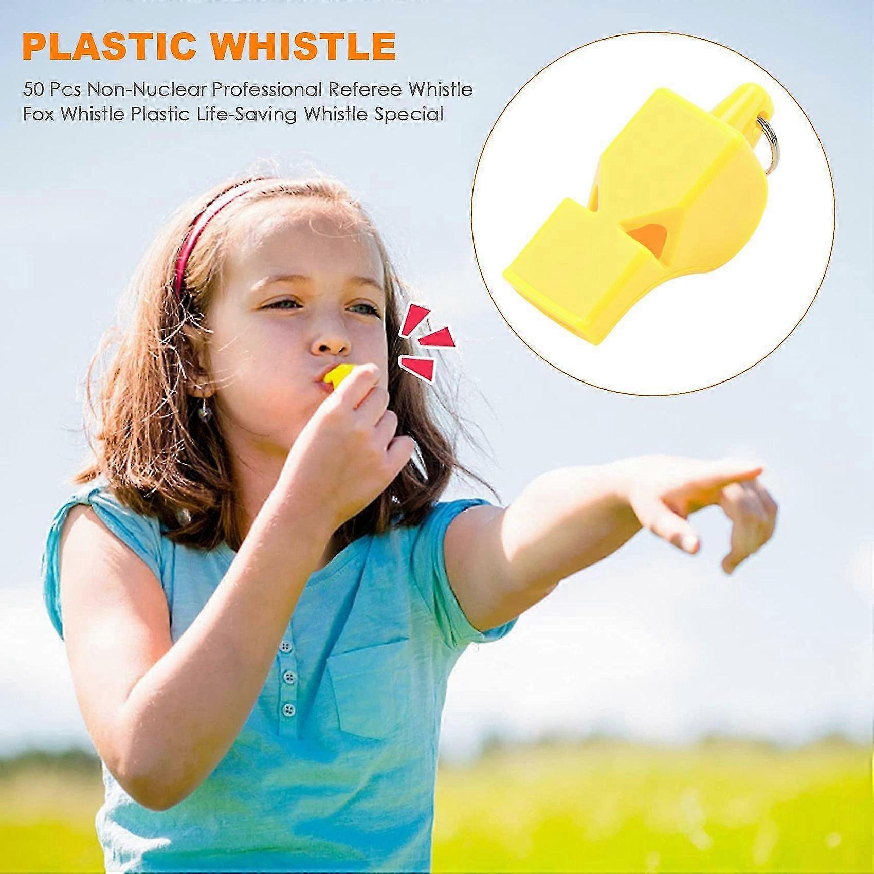 50 Pcs Non-Nuclear Professional Whistle Plastic Life-Saving for Game 2025