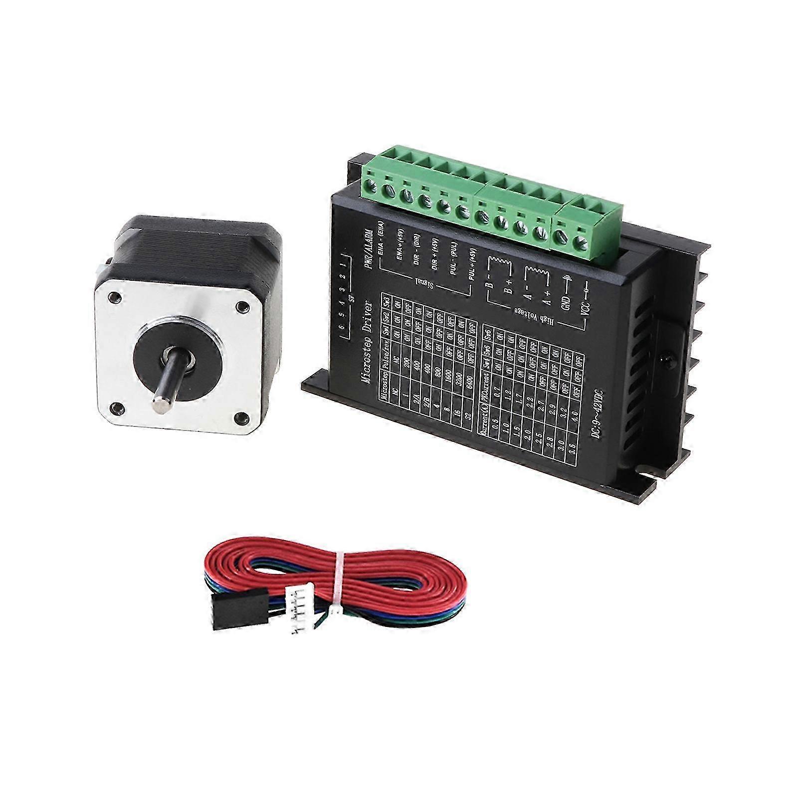 42mm Stepper Motor with Driver Kit 1.5A 4-Lead Wire for CNC Machines and Robotics Projects