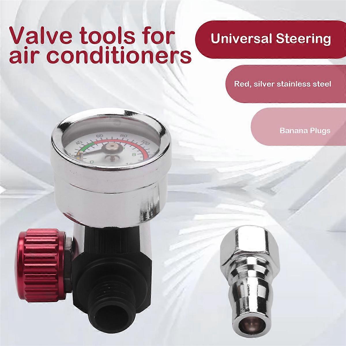 1Pc 1/4 inch Mini Air Regulator Valve Tool With Nozzle