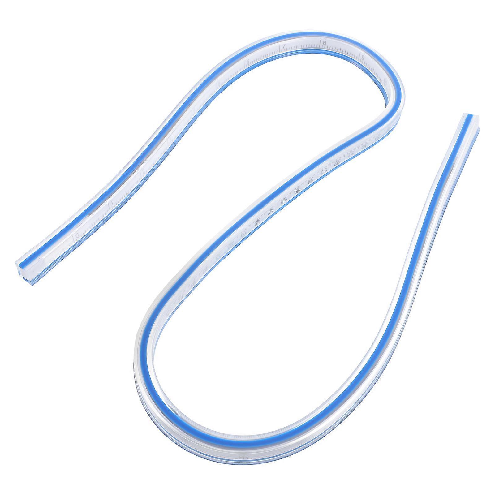 Craft Ruler For Art Projects And Engineering Drawings Durable Plastic Material Flexible Design 1Pcs