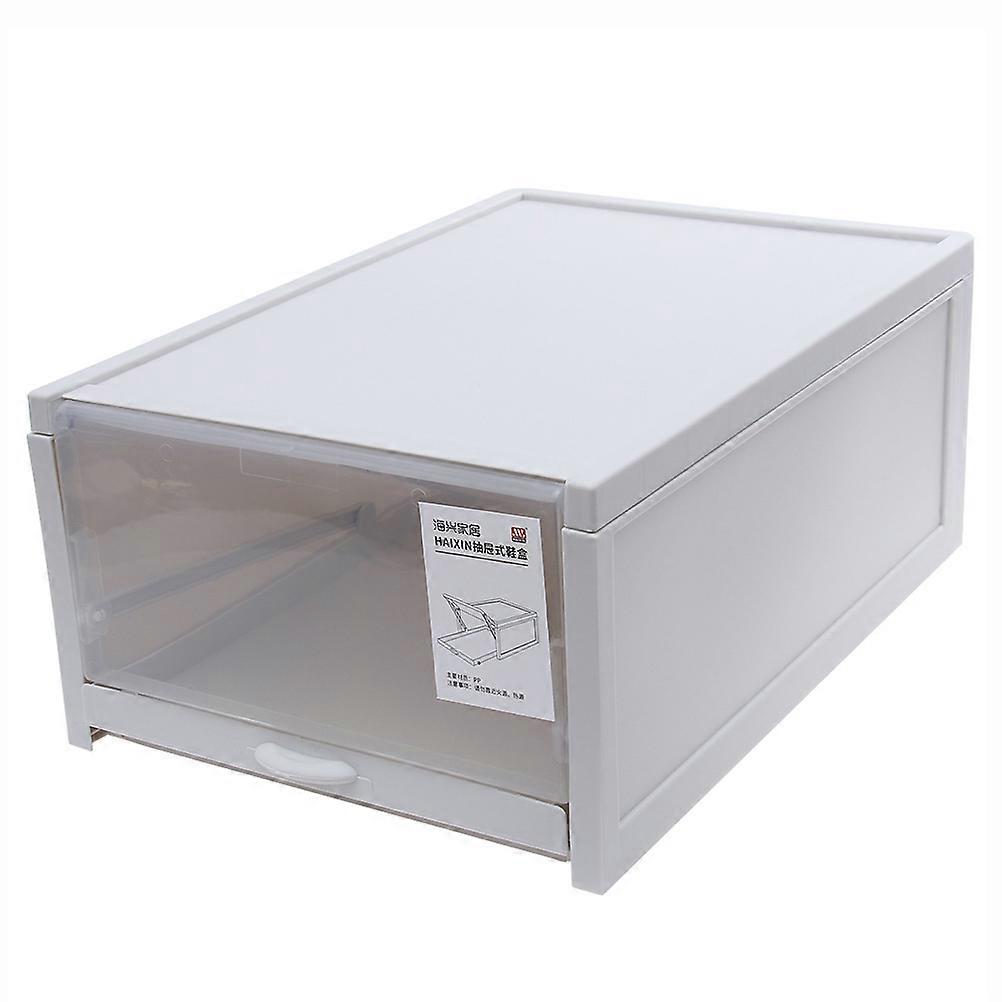 Plastic Shoe Organizer Rectangular Design Home Use Transparent Cover PP Material 1Pack