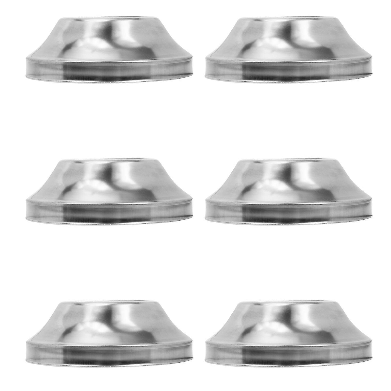Stainless Steel Flange Anchor Bases Round Base Floor Flange Railing Column Non-Fading 6Pcs