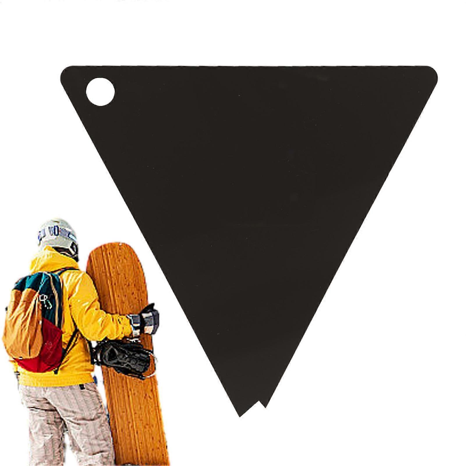 Snowboard Wax Scraper - Square Notch Triangle Tool, Reusable Acrylic Wax Remover for Wide Skis and Snowboards