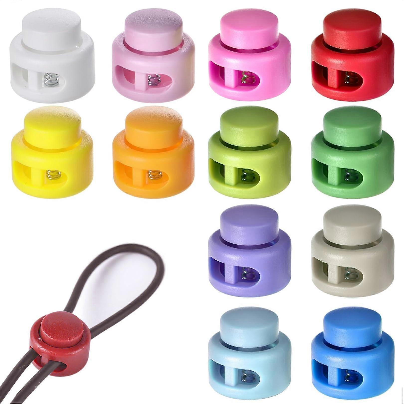 Pack of 12 cord stoppers, 2hole locks for drawstring bags, clothing