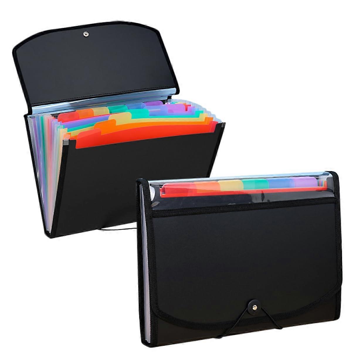 2 Pieces Expandable Document Folder Holder, Practical Fan Folder Organizer for Office and Home, Versatile Document Organizer