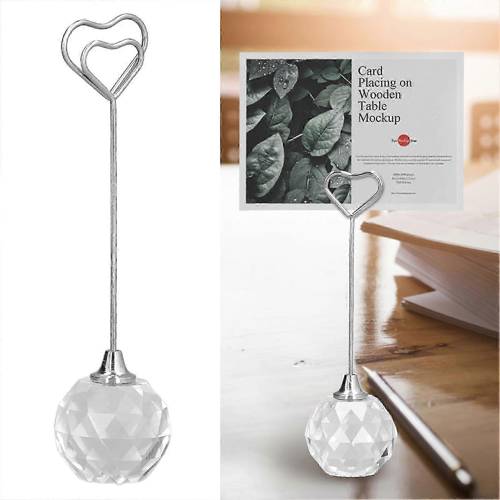 Porte-carte de table en forme de cœur de 12 cm - Porte-numéro de table robuste et durable pour les mariages, les fêtes et les bureaux