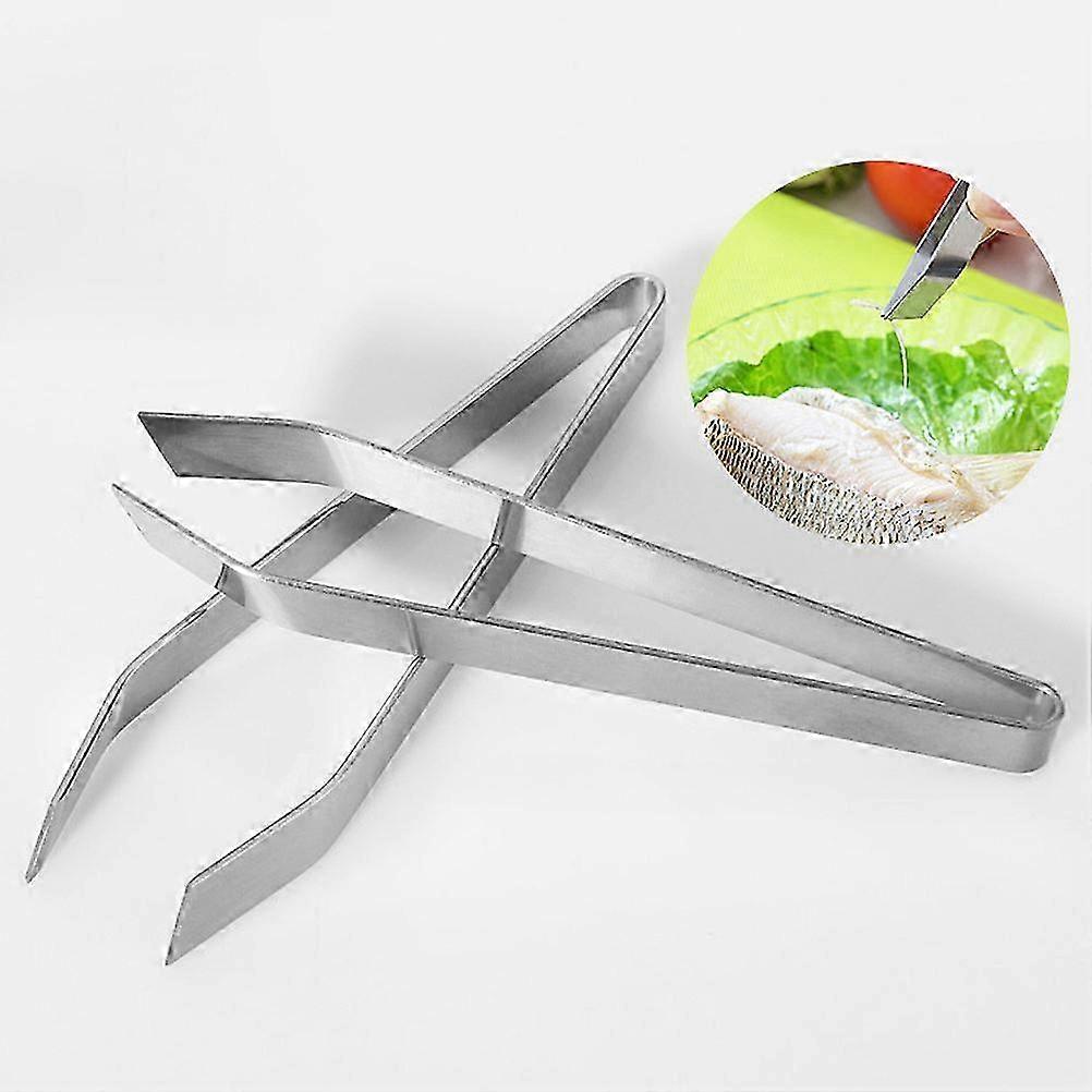 Stainless Steel Fishbone Tweezers for Kitchen Use