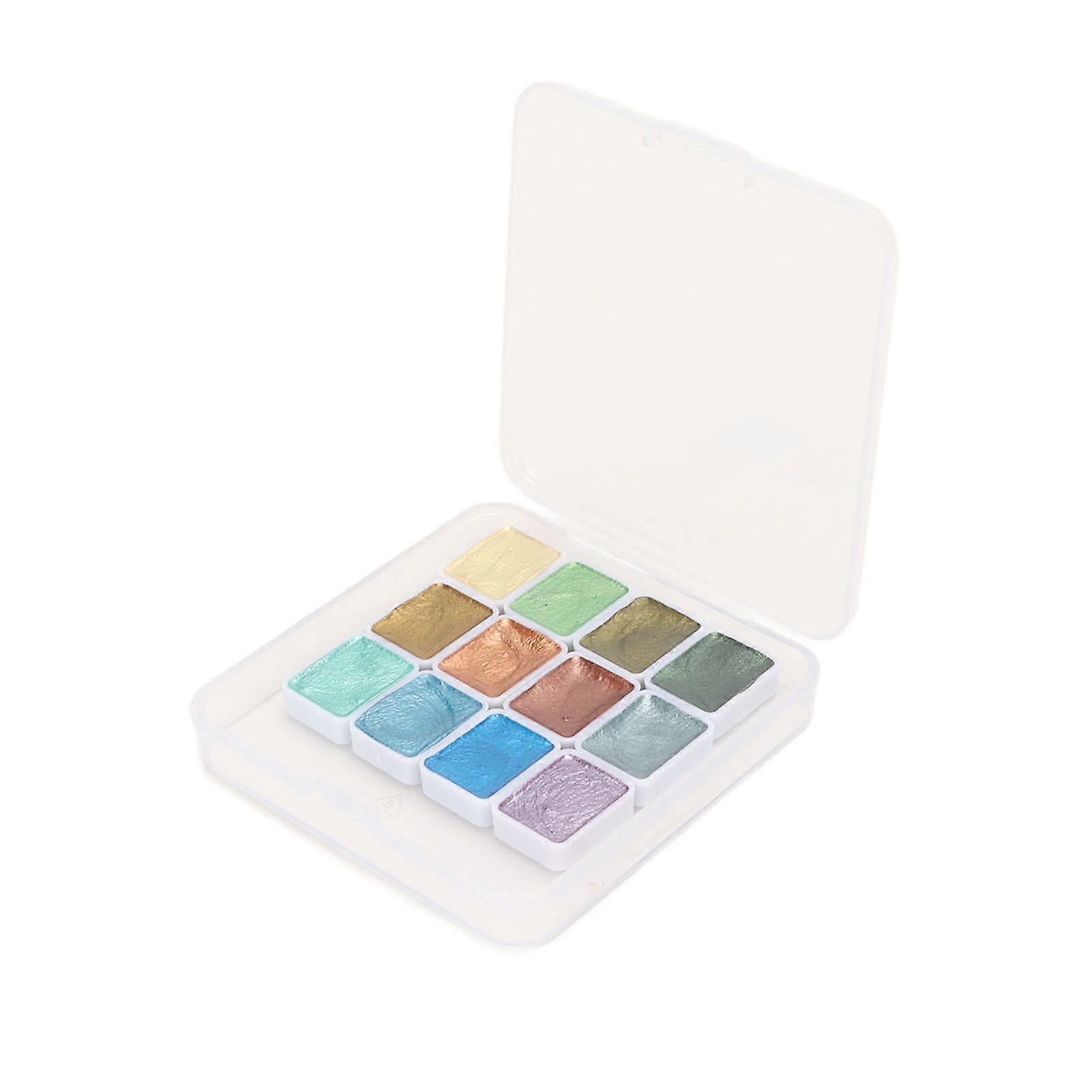 2025 dernier modèle aquarelle peinture ensemble portable respectueux de l’environnement paillettes métallisé