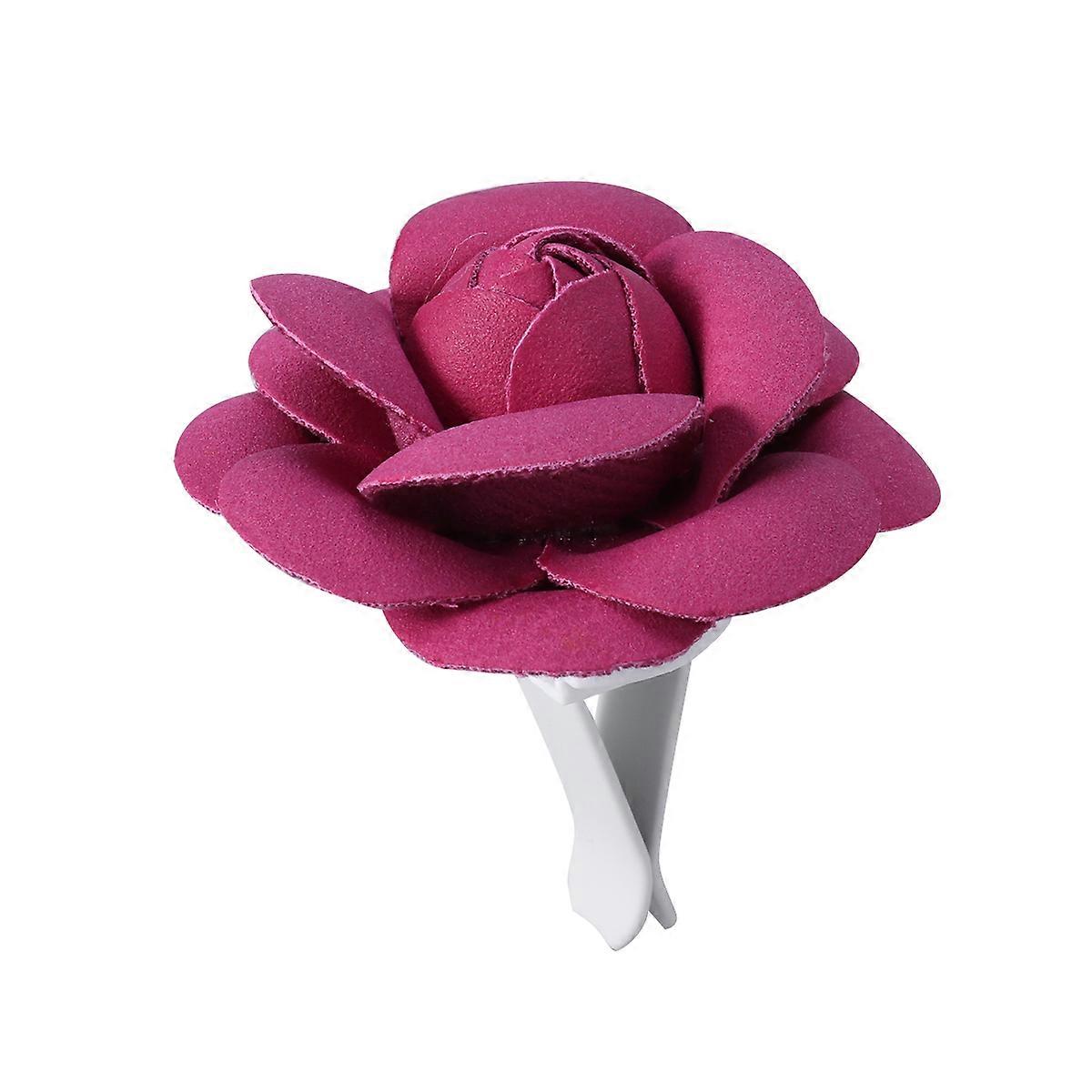 Car Diffuser Air Freshener Camellia Car Decoration PU Leather Air Freshener 6cm in Diameter 1Set