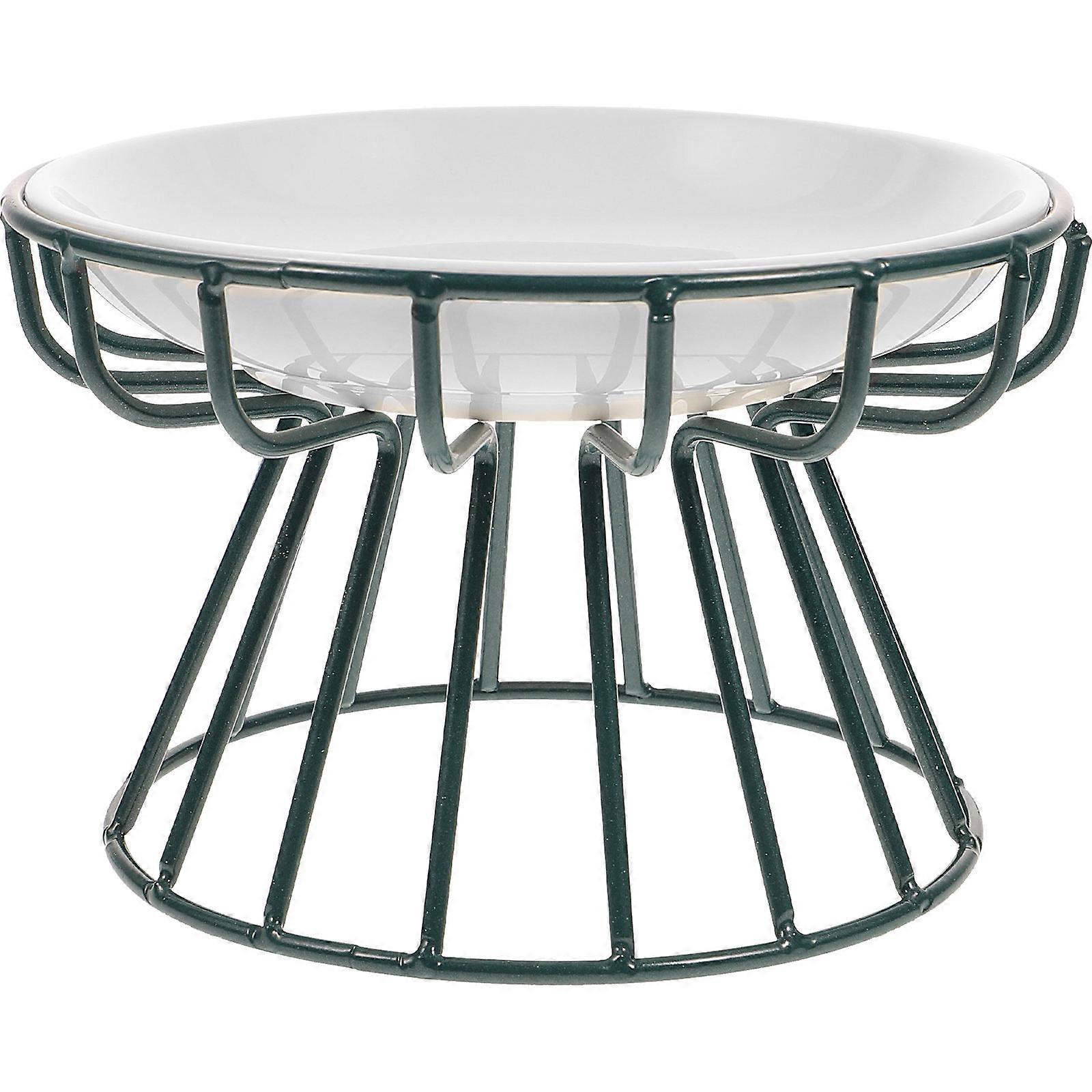 Pet Feeding Station Cat Feeding Bowls Elevated Design Storage Rack 16X13X10CM 1 Set
