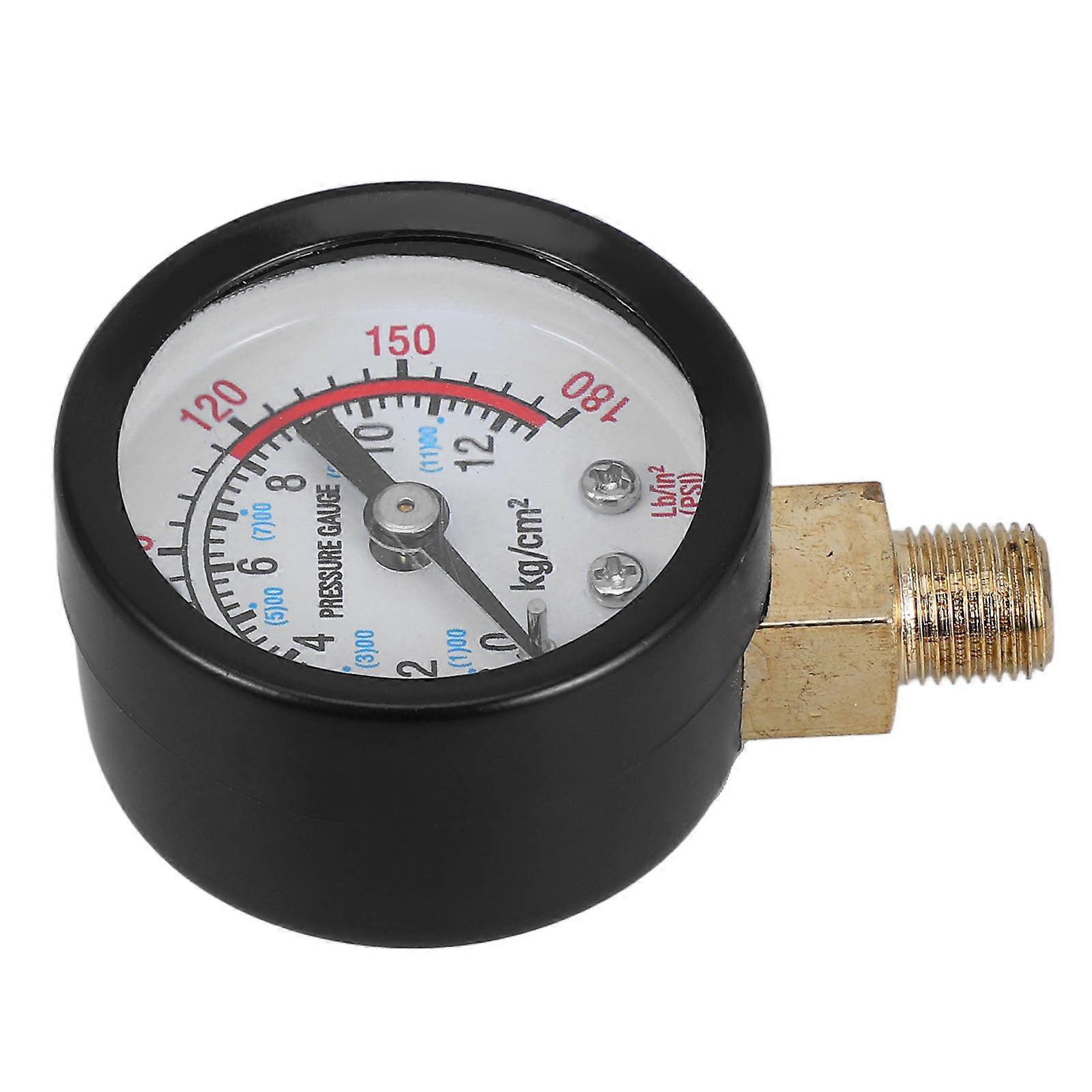 High Accuracy Pressure Gauge for Air Compressors – Back Mount Brass Fittings, Easy Installation, Reliable Monitoring for Industrial & Home Use