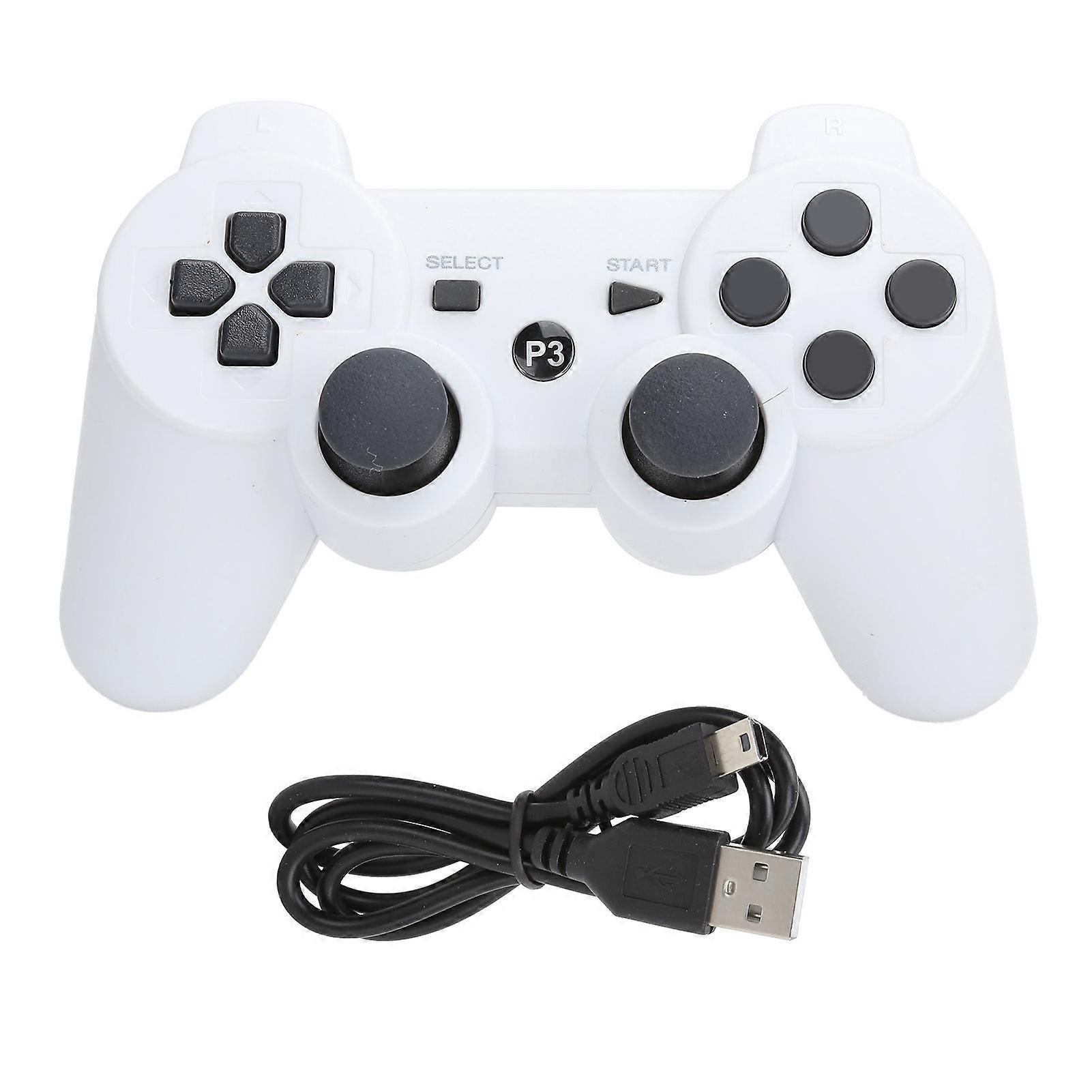 Wireless Gamepad Rechargeable Bluetooth Wireless Gamepad Remote Control for PS3 White