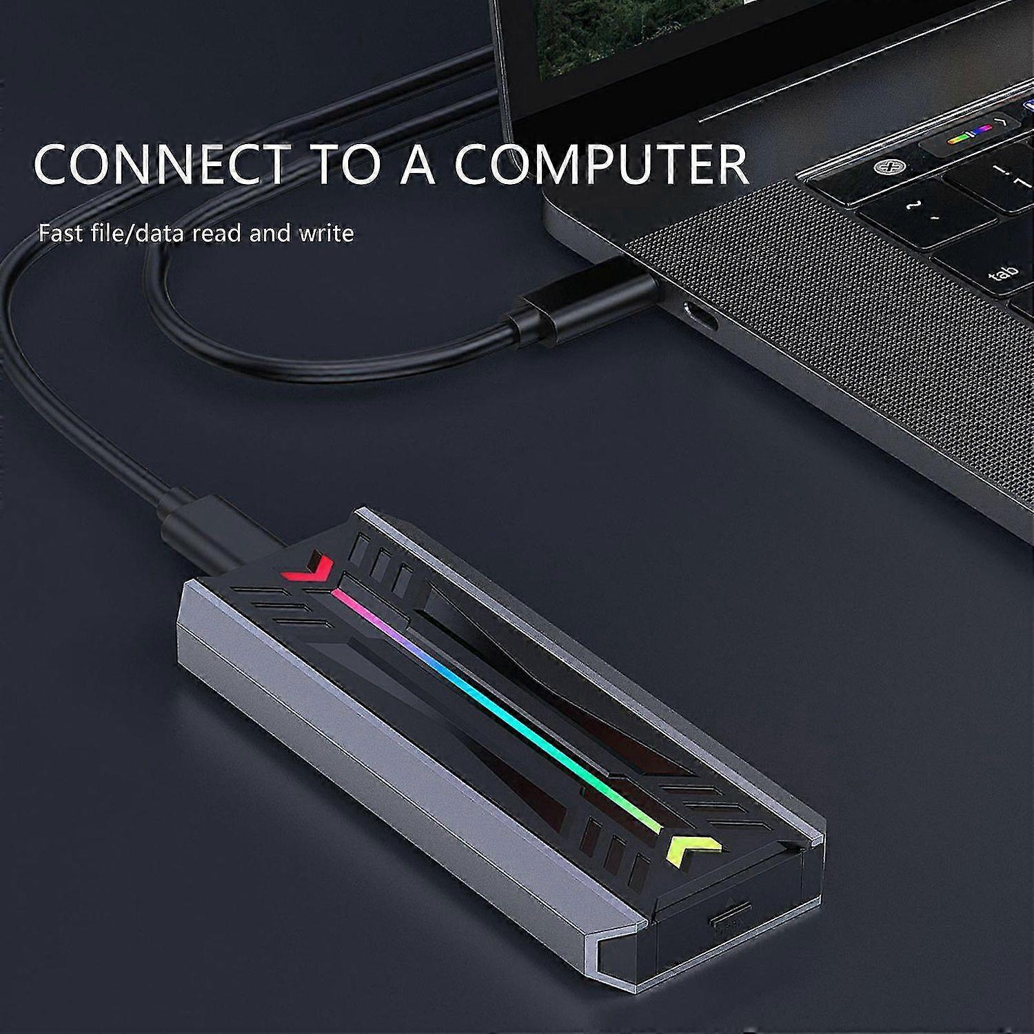 USB 3.2 Gen 2 (10 Gbps) Enclosure UASP M.2 NVMe SATA SSD Enclosure RGB