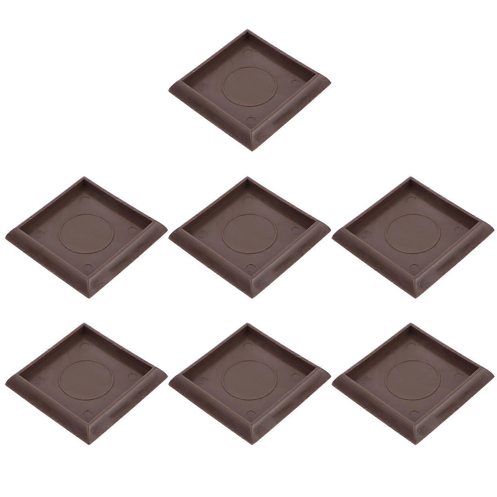 Furniture Caster Cup Square Furniture Wheel Stoppers Home Use 2.5X2.5X0.3Inch Floor Protection 10Pcs