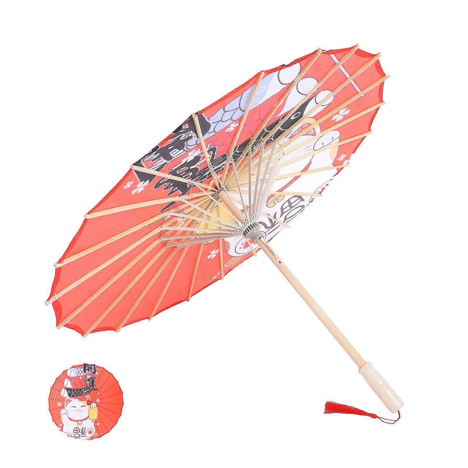 Japanese Umbrellas Stainless Steel Oriental Element Umbrella For Photo Taking Sunscreen 1Set