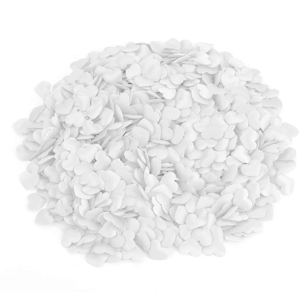 1000Pcs Polyester Heart Shaped Flower Petals Romantic Wedding Decorations(white)