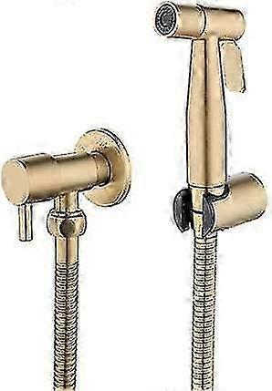 Rustfritt stl toalett bidet spryter, bidet sprytesett, tappekran spryter toalett spryter (gull)