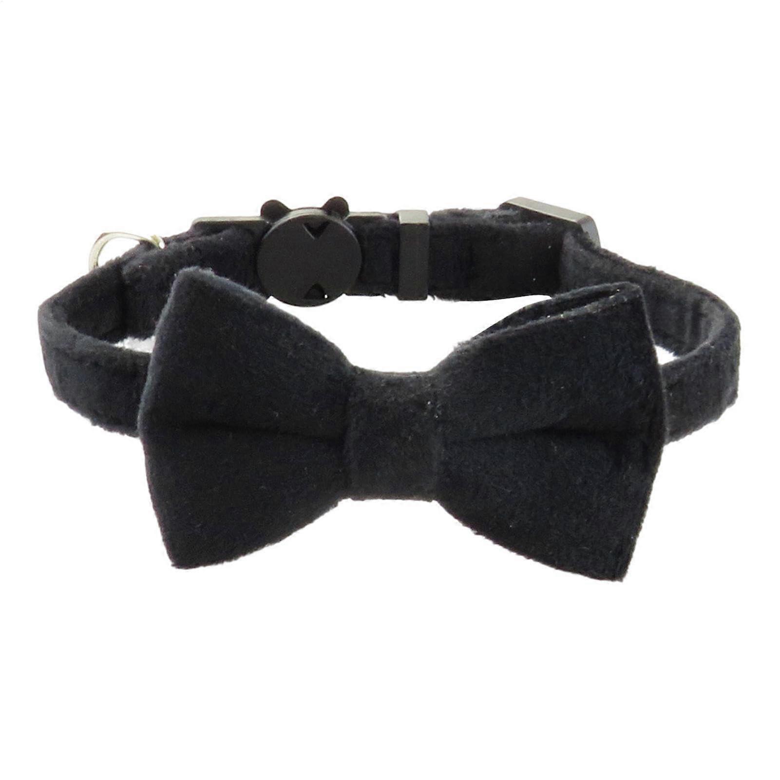 Dog Collar with Bow Tie, Cat Collar with Fabric Bow Tie, Adjustable Collar