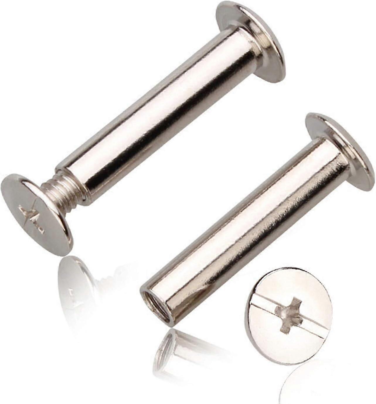 Rivet Nuts Fasteners M5 Nickel Plated Heavy Duty 5-100mm Blunt Half Tube Rivet for Picture Book Binding, 20pcs M5x8 M5x18