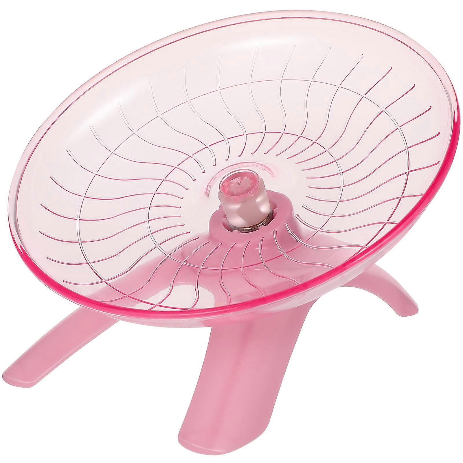 Saucer Hamster Wheel For Jogging And Running Small Animals Pink 1Set