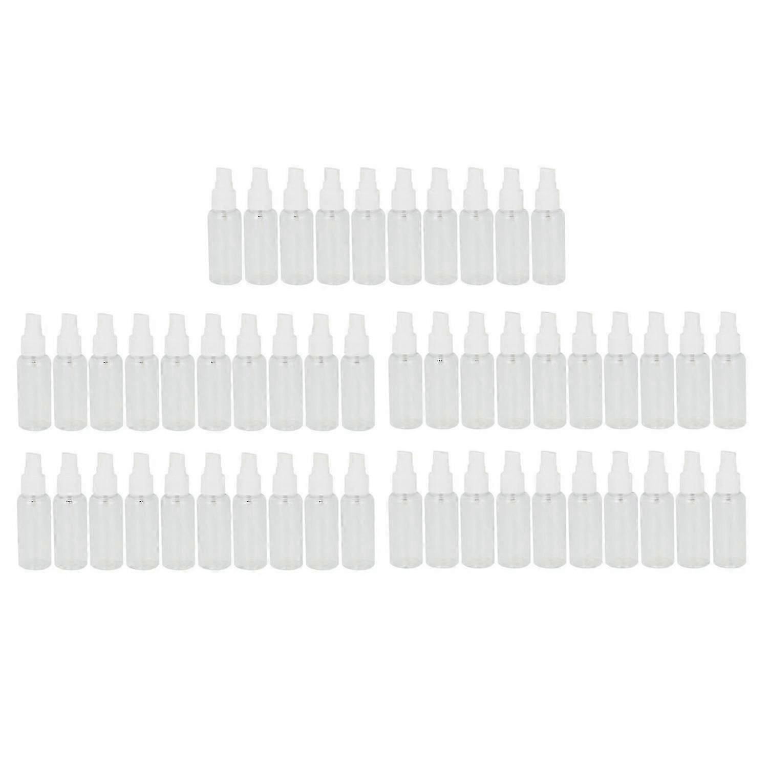 2025 Latest Model 50 Pieces 50ml Spray Bottles Plastic Empty Refillable Atomiser