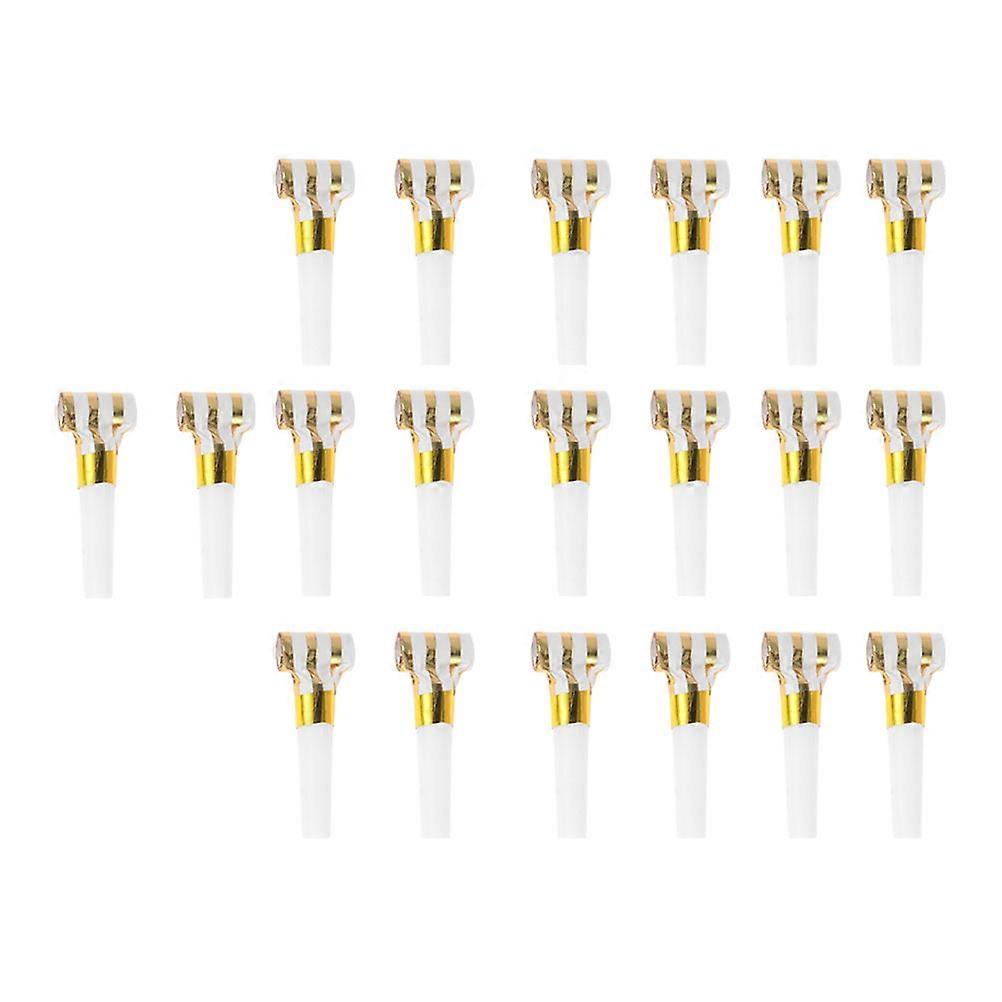 Golden Plastic Whistle Toys for Party Use to Blow Sounder 20pcs