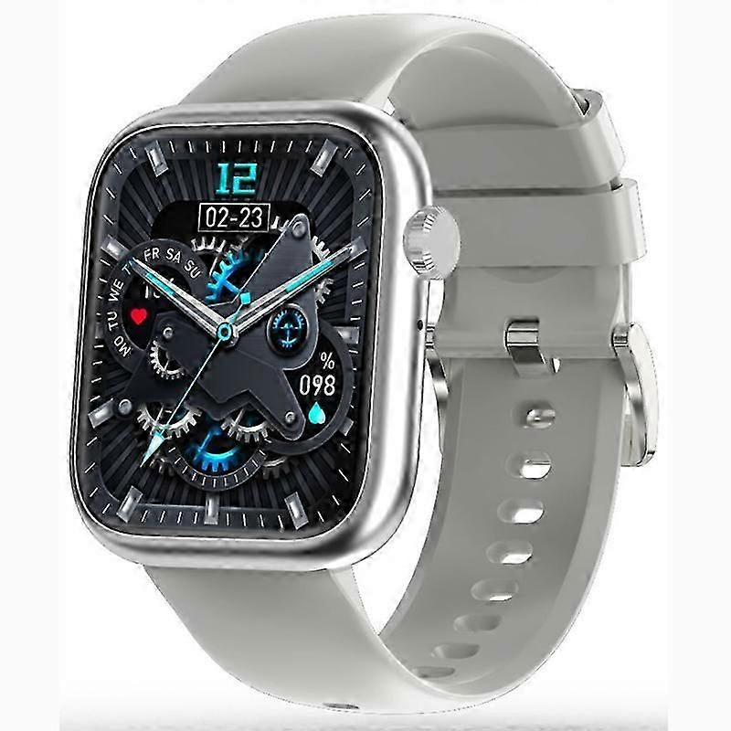 Smartwatch with Bluetooth Calling, Sports Tracking, Heart Rate and Blood Oxygen Monitoring, Sleep Tracking, and Notification Alerts(Silver)