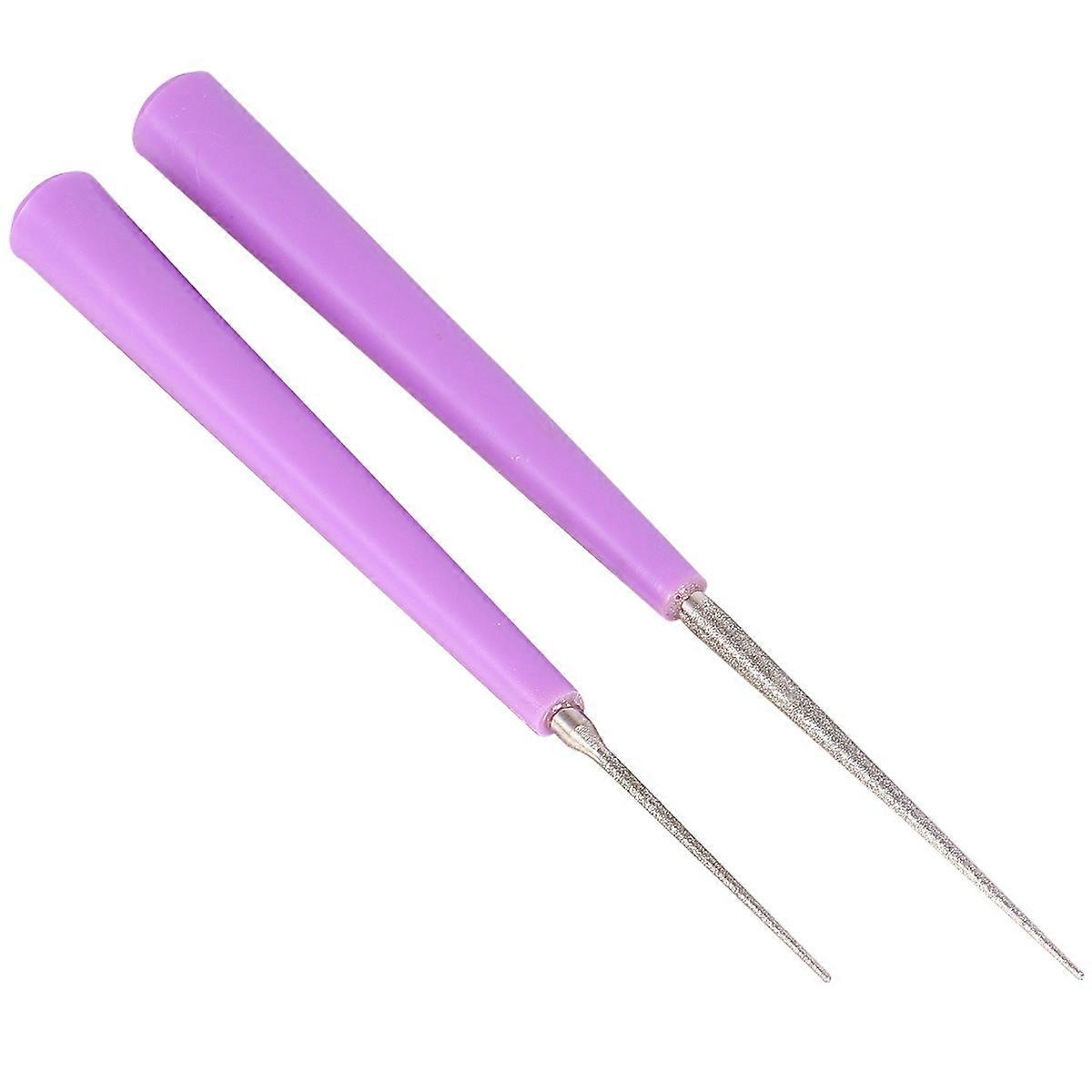 Hole Punching Beading Tool Jewelry Making Bead ABS Material Violet 2Pcs