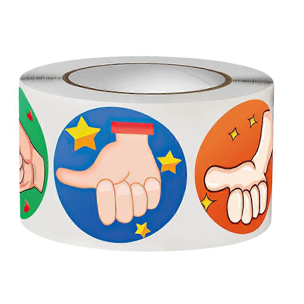 Inspirational Round Reward Stickers Roll for Teachers – Engaging Thumb Designs for Classroom Motivation and Positive Reinforcement