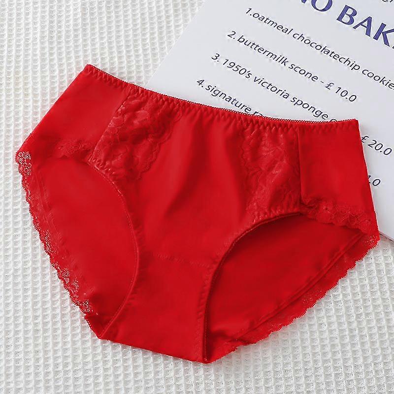 Pure Cotton Seamless Underwear for Women Antibacterial Breathable Comfortable Solid Color Mid Waist Triangular Knit for Girls