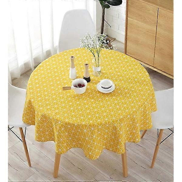 Round tablecloth in cotton linen, simple twill tablecloth, tablecloth suitable for home kitchen