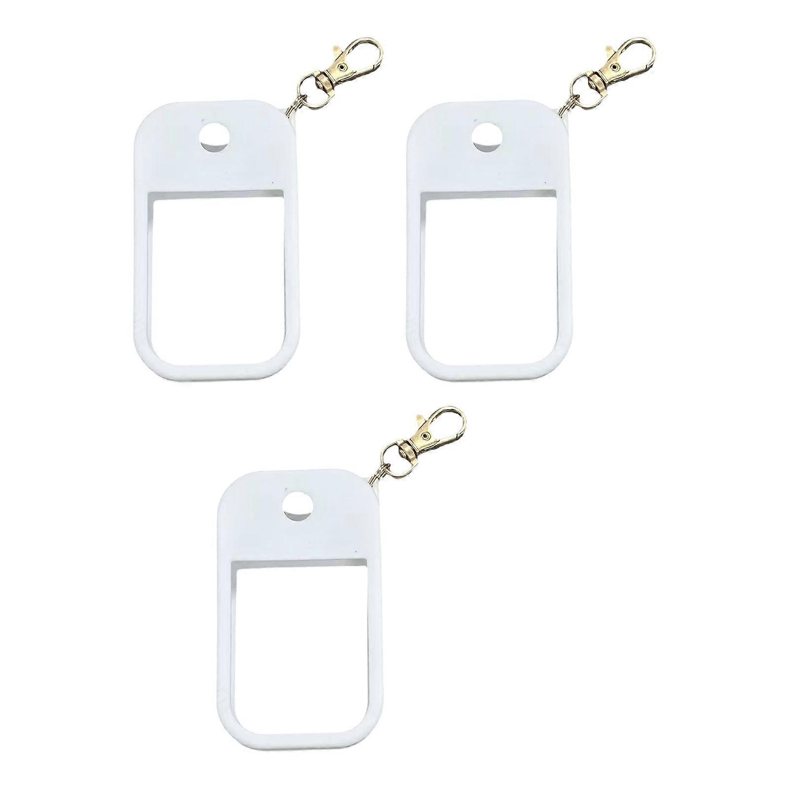 Silicone Cover For 30ml Bottles Slip proof Protective Holder Keychain Case For Hand Sanitizers And Fragrant Products  White