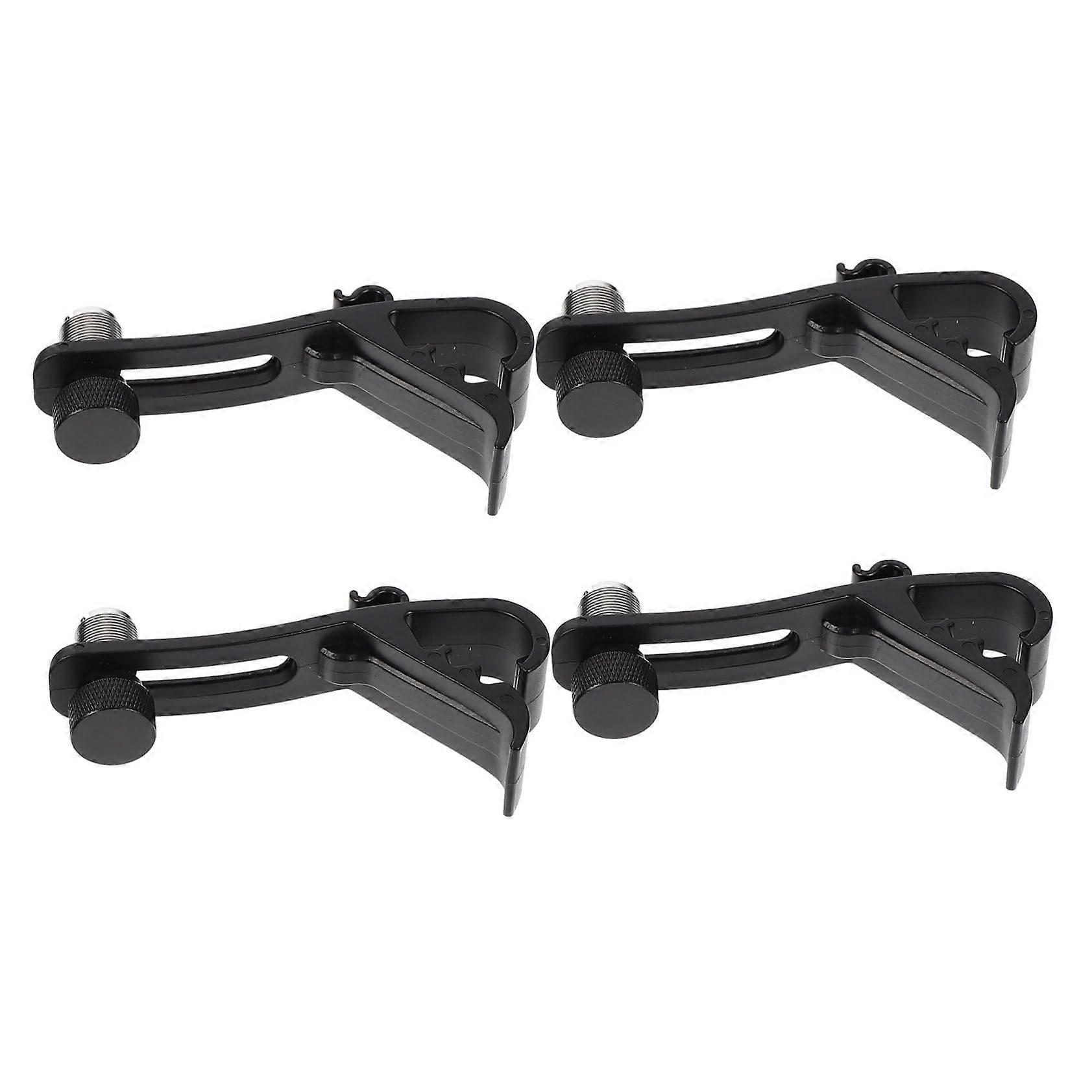 4 Microphone Holders for Drums Set, Adjustable Shockproof Microphone Clamps for Percussion Instruments, Precise Recording