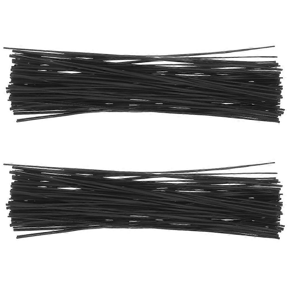 Twisted Ties 1000Pcs Cable Management Binding Ties For Home Use Black Plastic Iron Wire Material