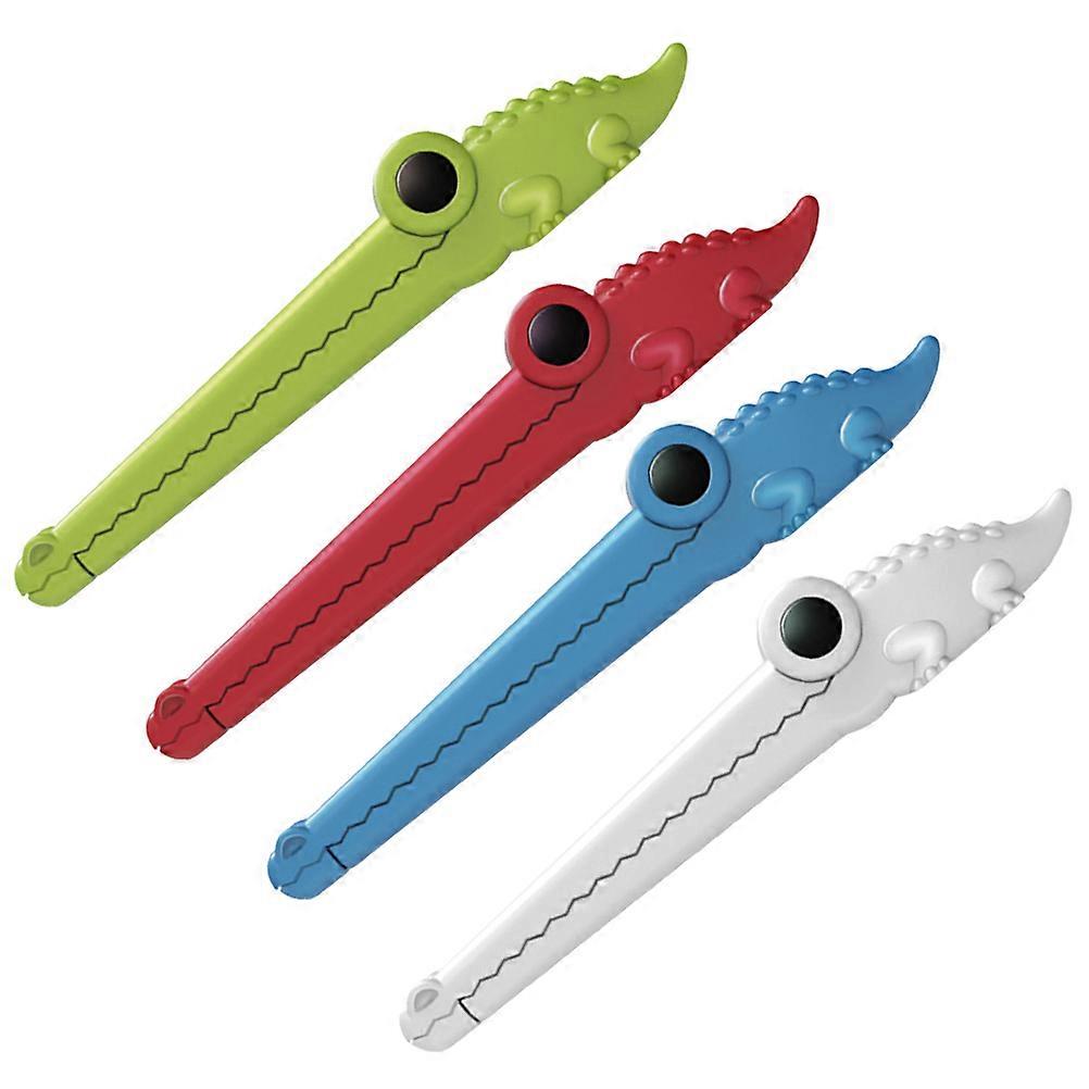 Food Storage Bag Sealing Clips 4 Pcs Insect-Proof Assorted Color Clips Simple Design for Families