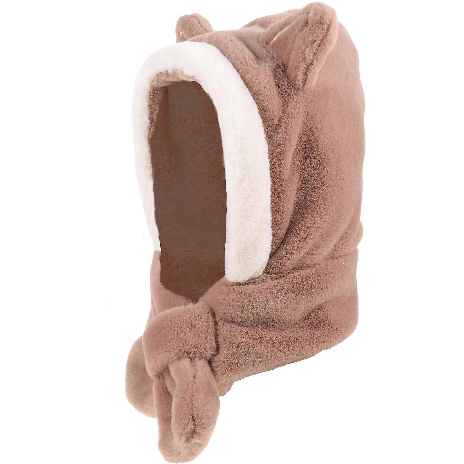 Winter Neck Warmer Hat Hood Scarf Comfortable Outdoor Warm Hat Hooded Scarf 1Pcs