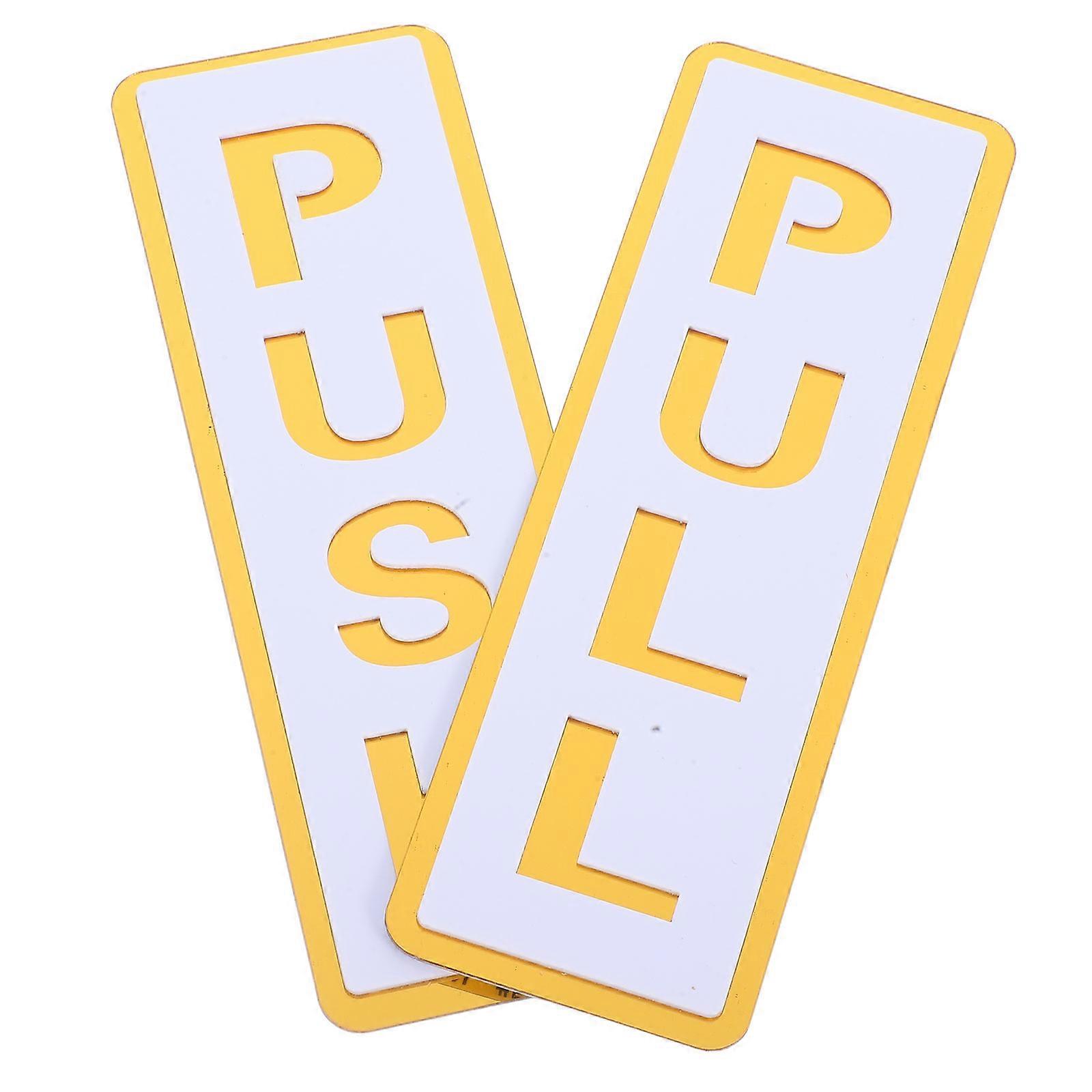 Rectangular Acrylic Push Pull Door Signs Commercial and Residential Settings Clear Visibility 2Pcs