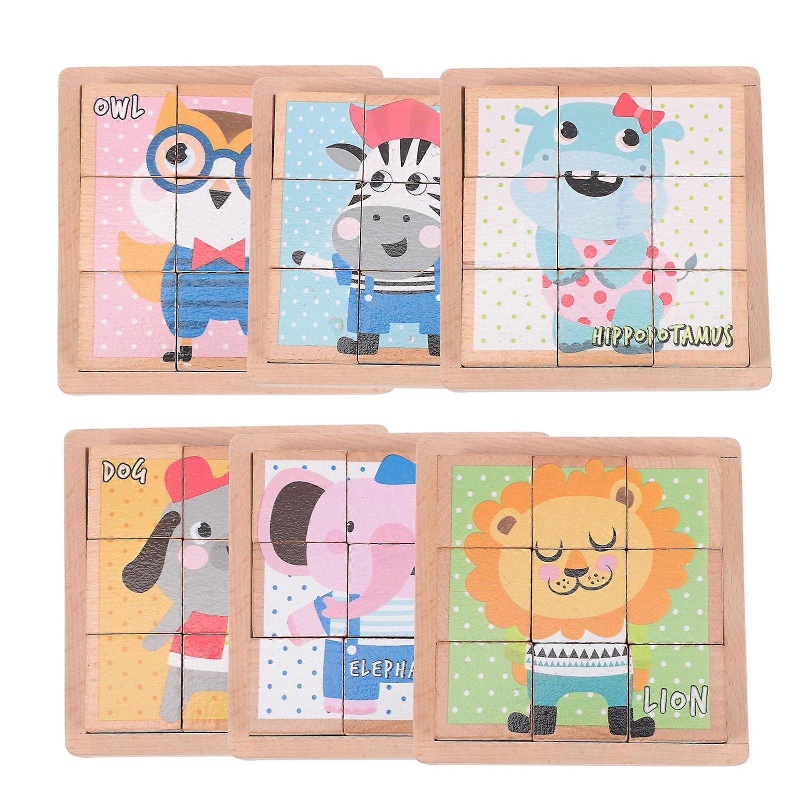 Moving Jigsaw Puzzle For Kids Parent-child 12.5X12.5CM 1 Set