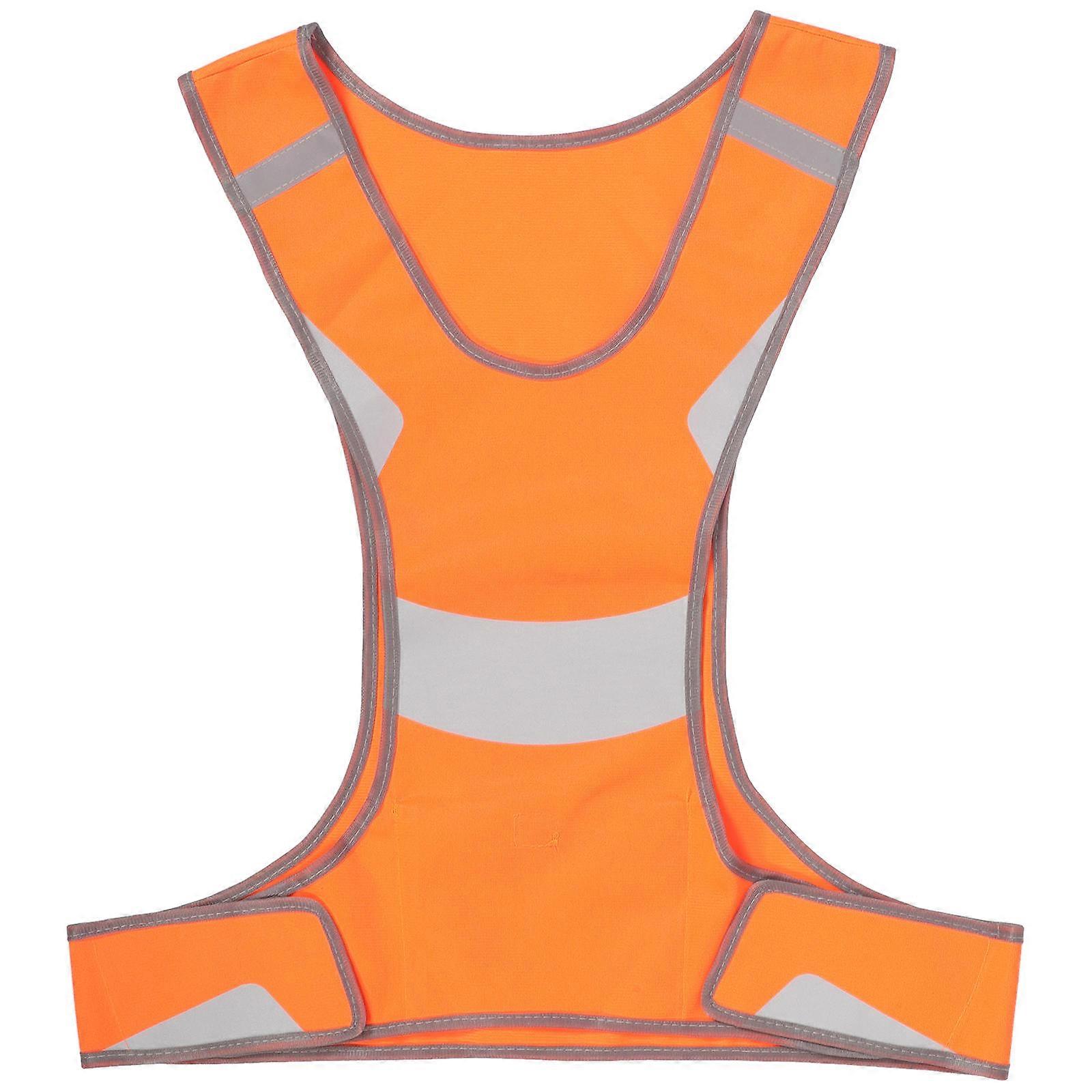 Cycling Design Reflective Vest For Hiking And Low-Light Conditions Men Women Polyester 55.00X48.50X0.50cm 1Pack