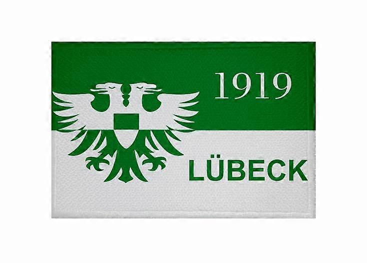 Lbeck Eagle Flag SewOn / IronOn Patch 9 x 6 cm