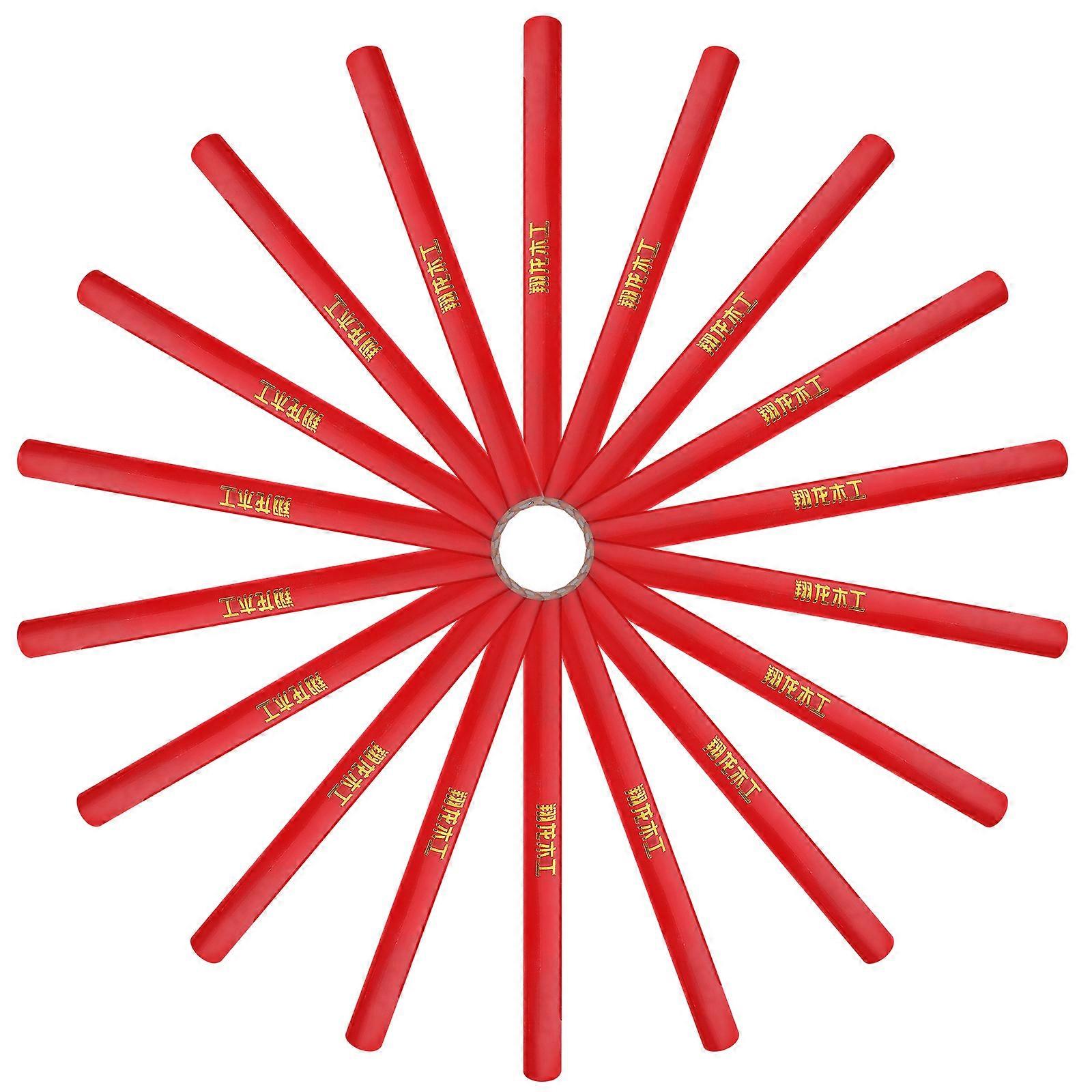 Oval Carpenter Pencil Made of Synthetic Material for with Red Color and Comfortable Grip 100 Pieces